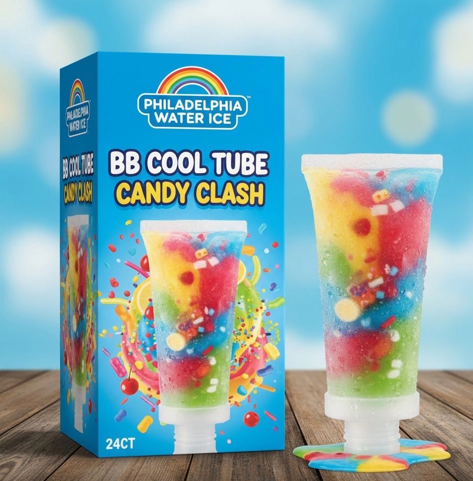 PHILADELPHIA WATER ICE:BB COOL TUBE CANDY CLASH 24CT