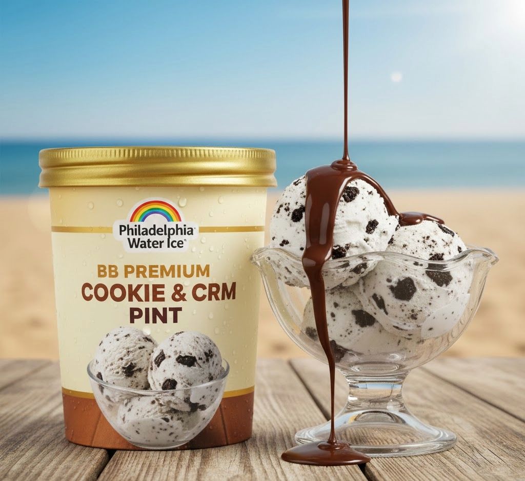 PHILADELPHIA WATER ICE:BB PREMIUM COOKIE & CRM PINT