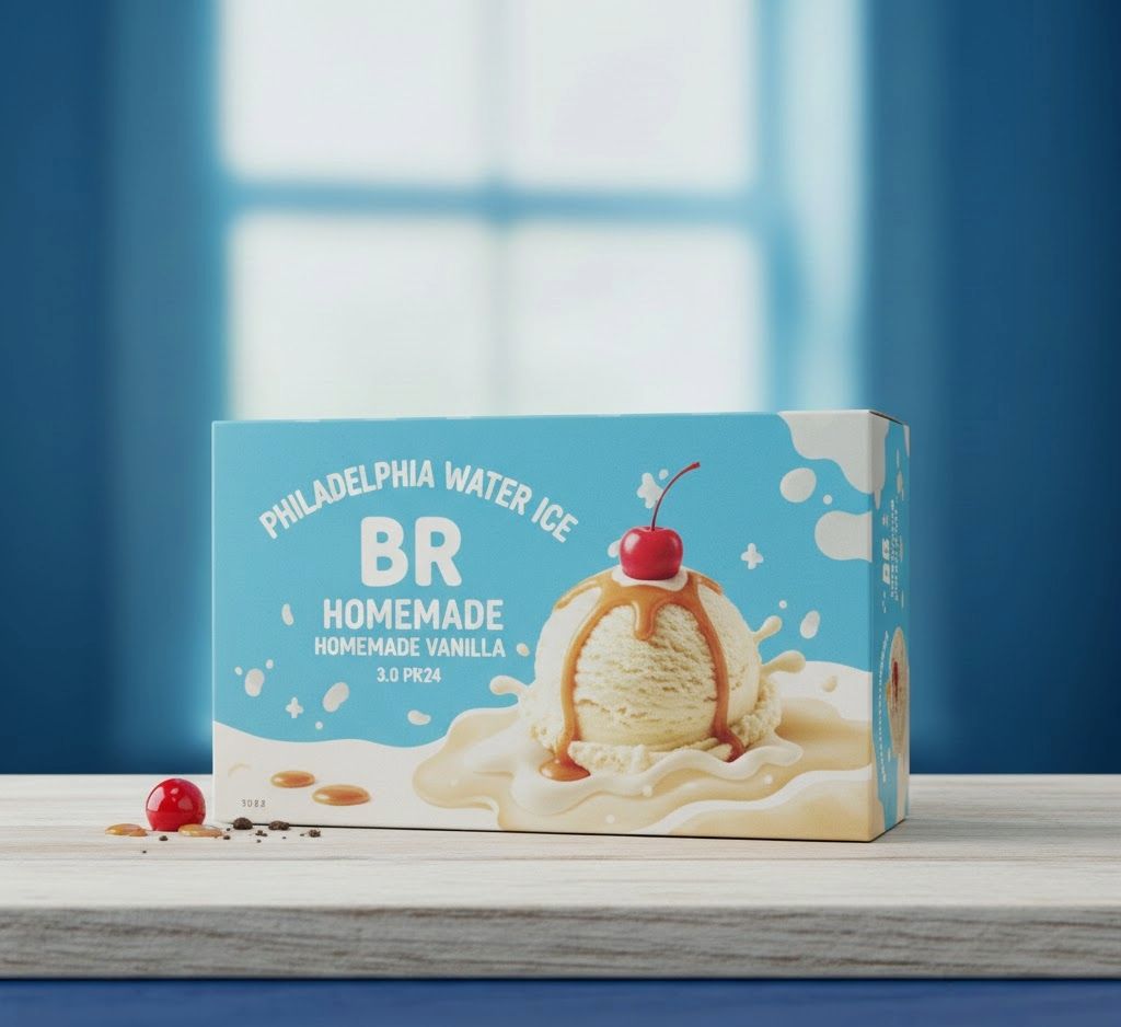 PHILADELPHIA WATER ICE:BR HOMEMADE VANILLA 3.0 PK24