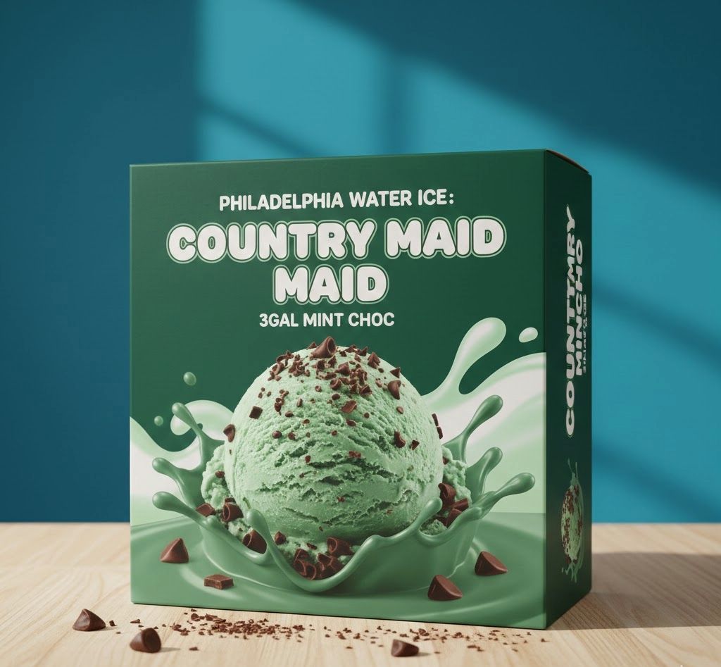 PHILADELPHIA WATER ICE:COUNTRY MAID 3GAL MINT CHOC