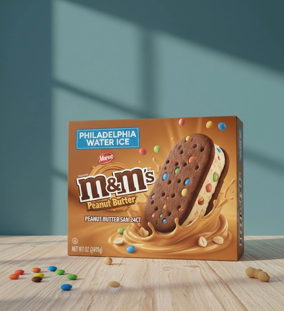 PHILADELPHIA WATER ICE:MARS M&M PEANUT BUTTER SAN24CT