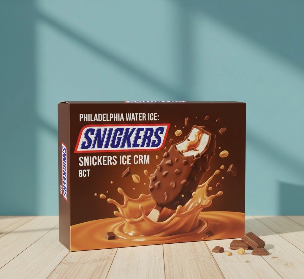 PHILADELPHIA WATER ICE:MARS14OZ SNICKERS ICE CRM 8CT