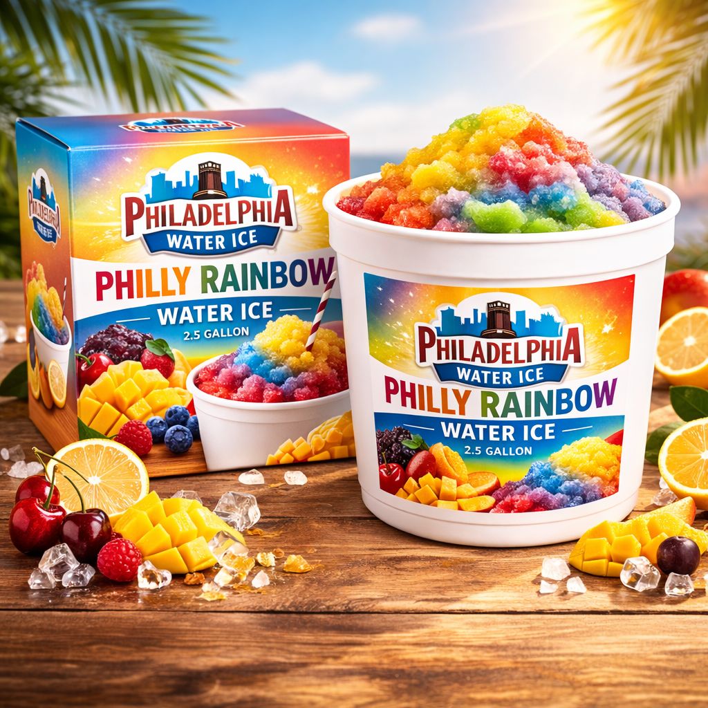 PHILADELPHIA WATER ICE:PHILLY RAINBOW WATER ICE 2.5/GAL