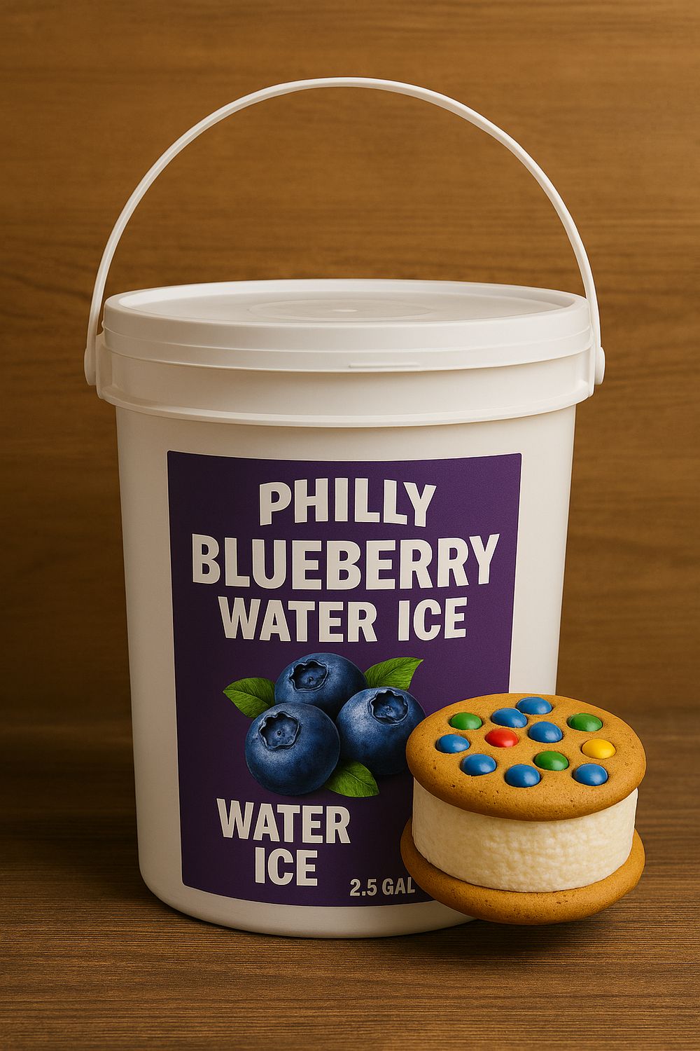 PHILADELPHIA WATER ICE:PHILLY BLUEBERRY WATER ICE 2.5/GAL