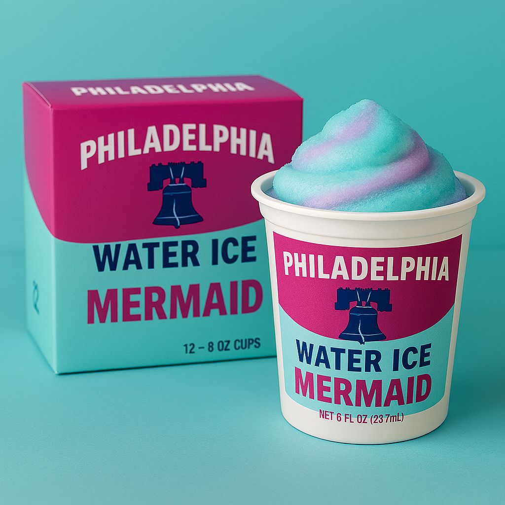 PHILADELPHIA WATER ICE:PWI 8OZ MERMAID 12CT