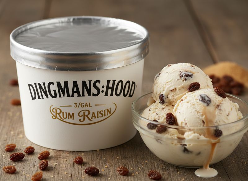 DINGMANS:HOOD 3/GAL RUM RAISIN
