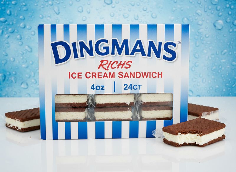 DINGMANS:RICHS ICE CREAM SANDWHICH 4oz 24CT