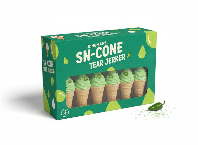 DINGMANS:SNO-CONE BLUE BUBBLE GUM 12CT