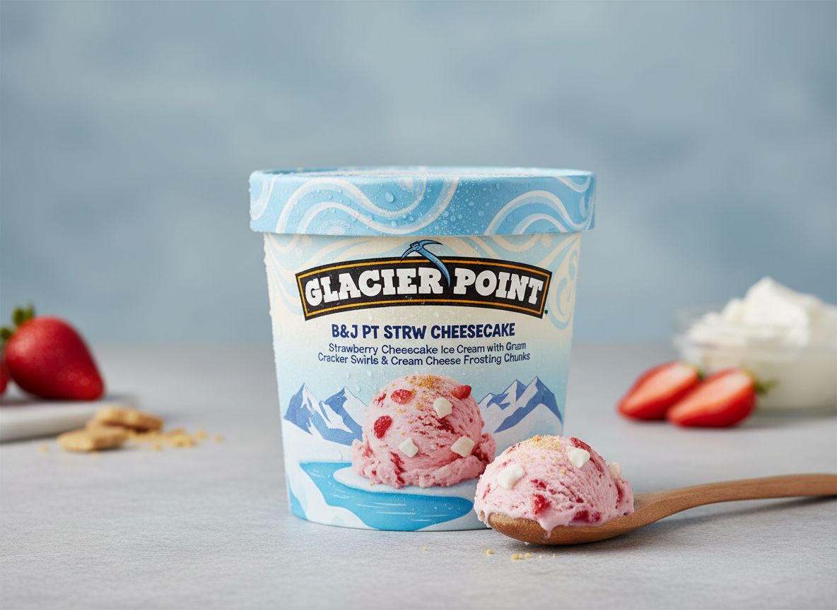 GLACIER POINT:B&J PT STRW CHEESECAKE