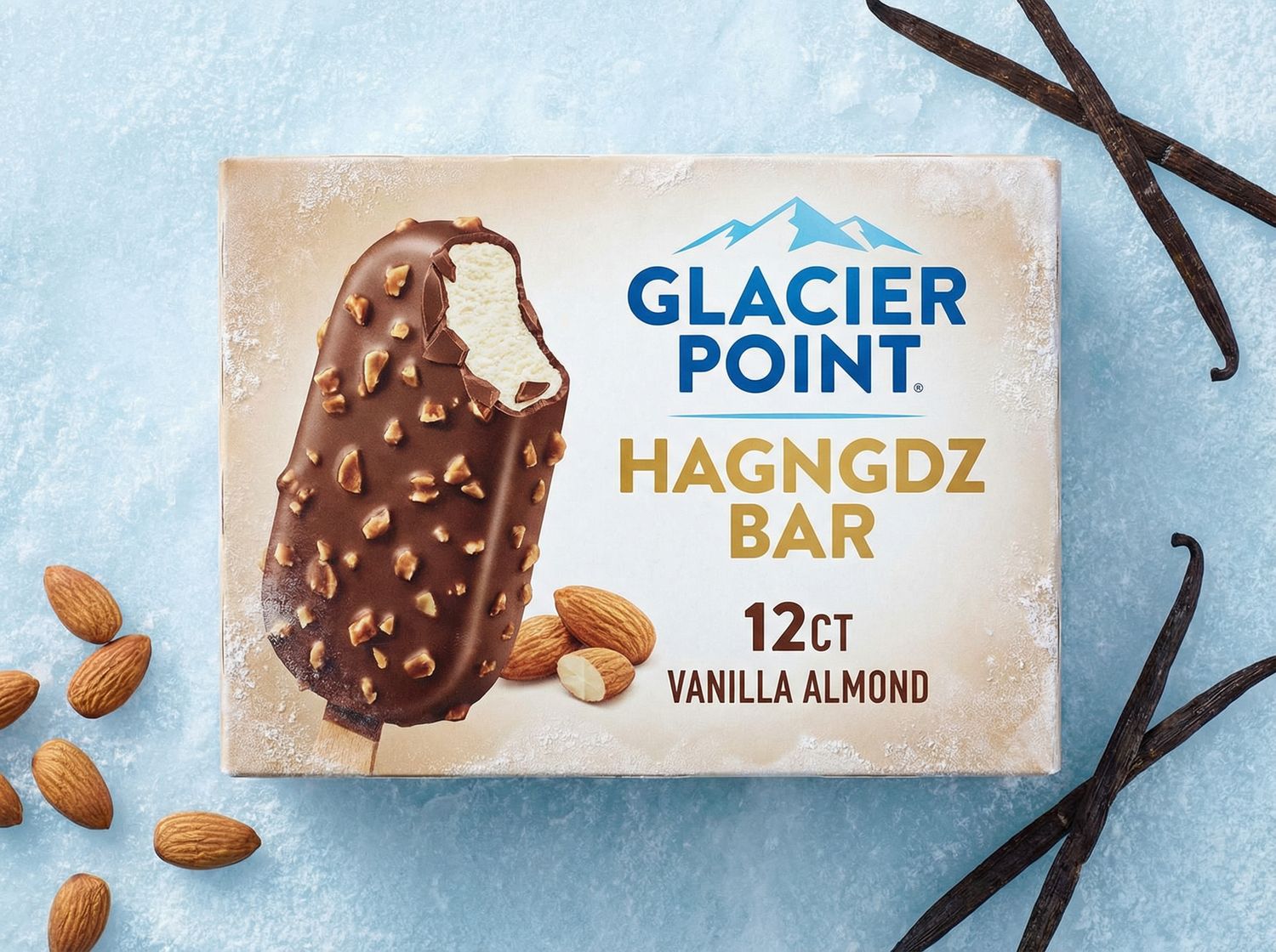 GLACIER POINT:HAGNGDZ BAR 12CT VANILLA ALMOND