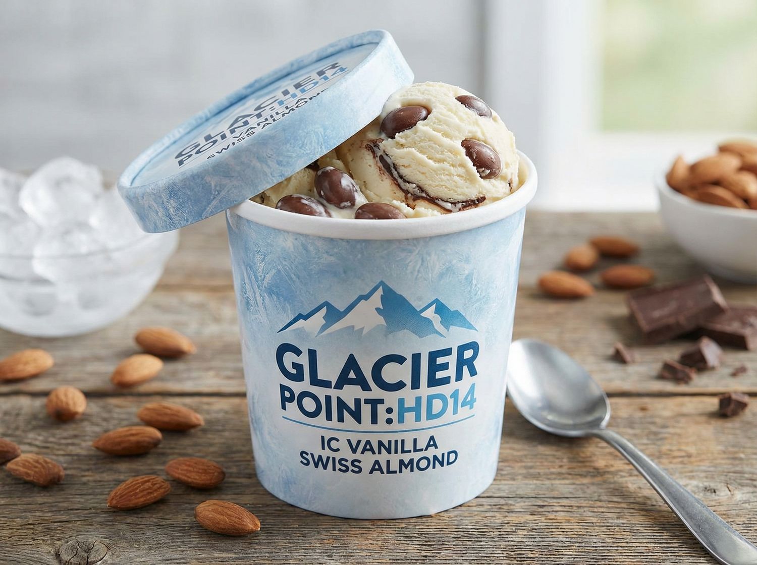 GLACIER POINT:HD14 IC VANILLA SWISS ALMOND