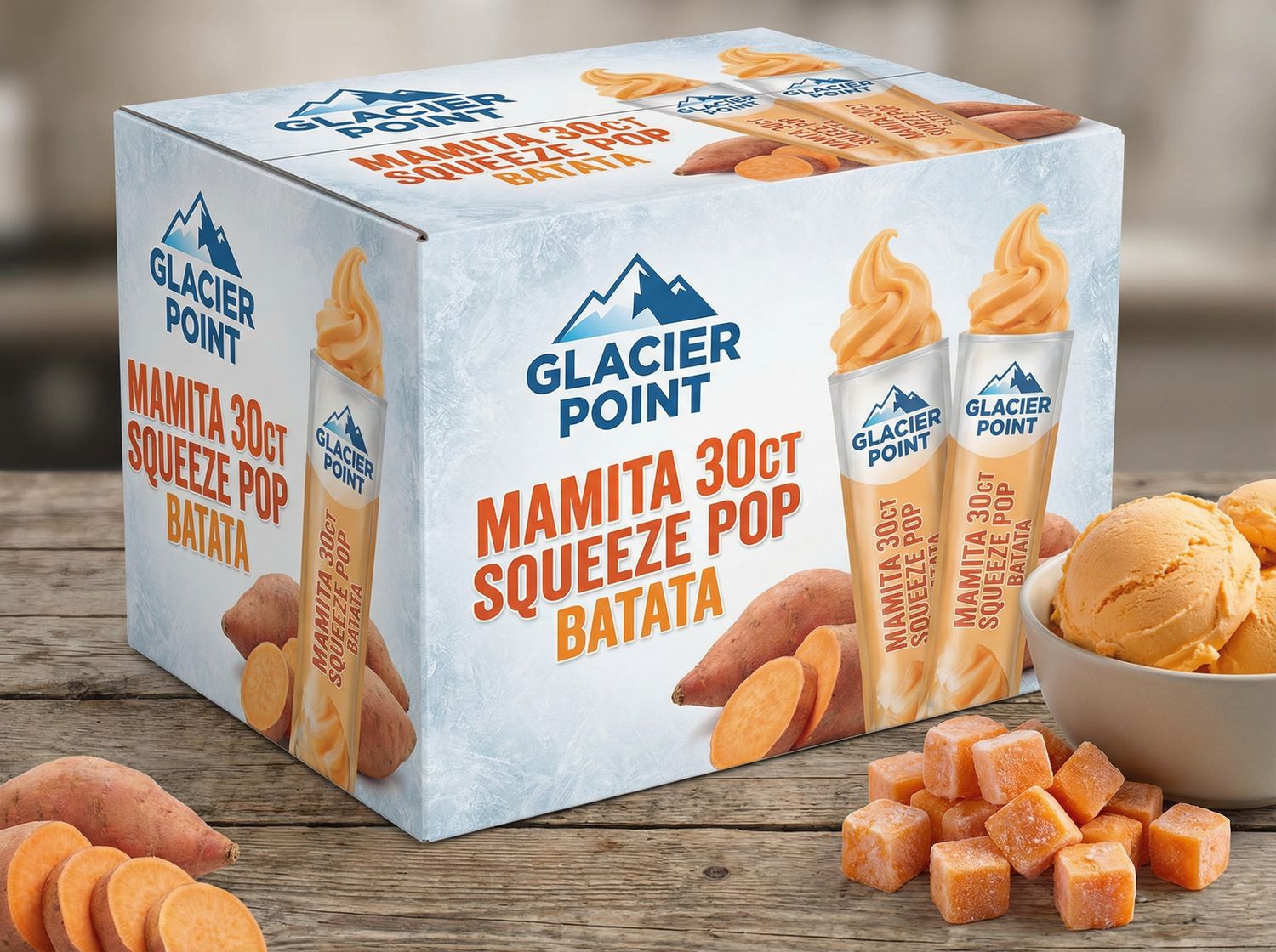 GLACIER POINT:MAMITA 30CT SQUEEZE POP BATATA GLACIER POINT:MAMITA 30CT SQUEEZE POP BATATA