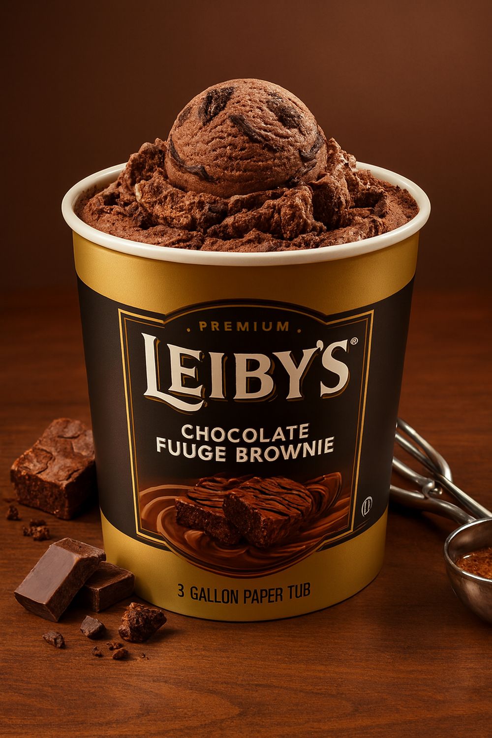 LEIBYS:LEIBYS 3/GAL CHOC FUDGE BROWNIE