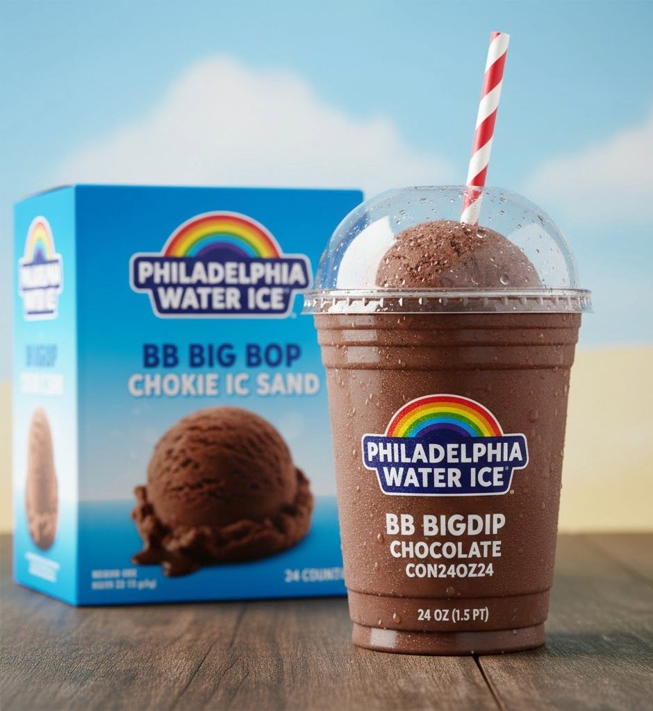 PHILADELPHIA WATER ICE:BB BIGDIP CHOCOLATE CON24OZ24