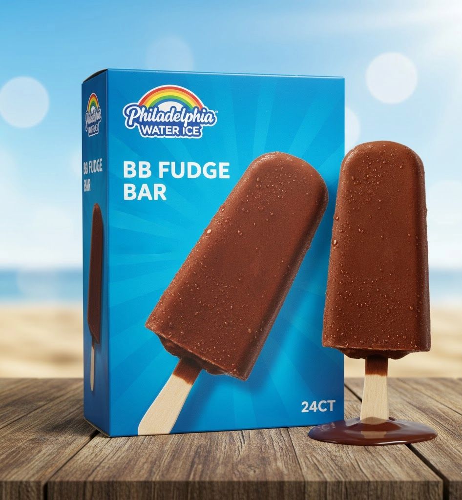 PHILADELPHIA WATER ICE:BB FUDGE BAR 24CT
