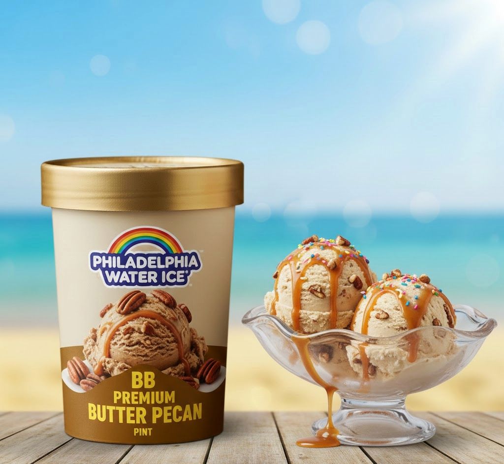 PHILADELPHIA WATER ICE:BB PREMIUM BUTTER PECAN PINT