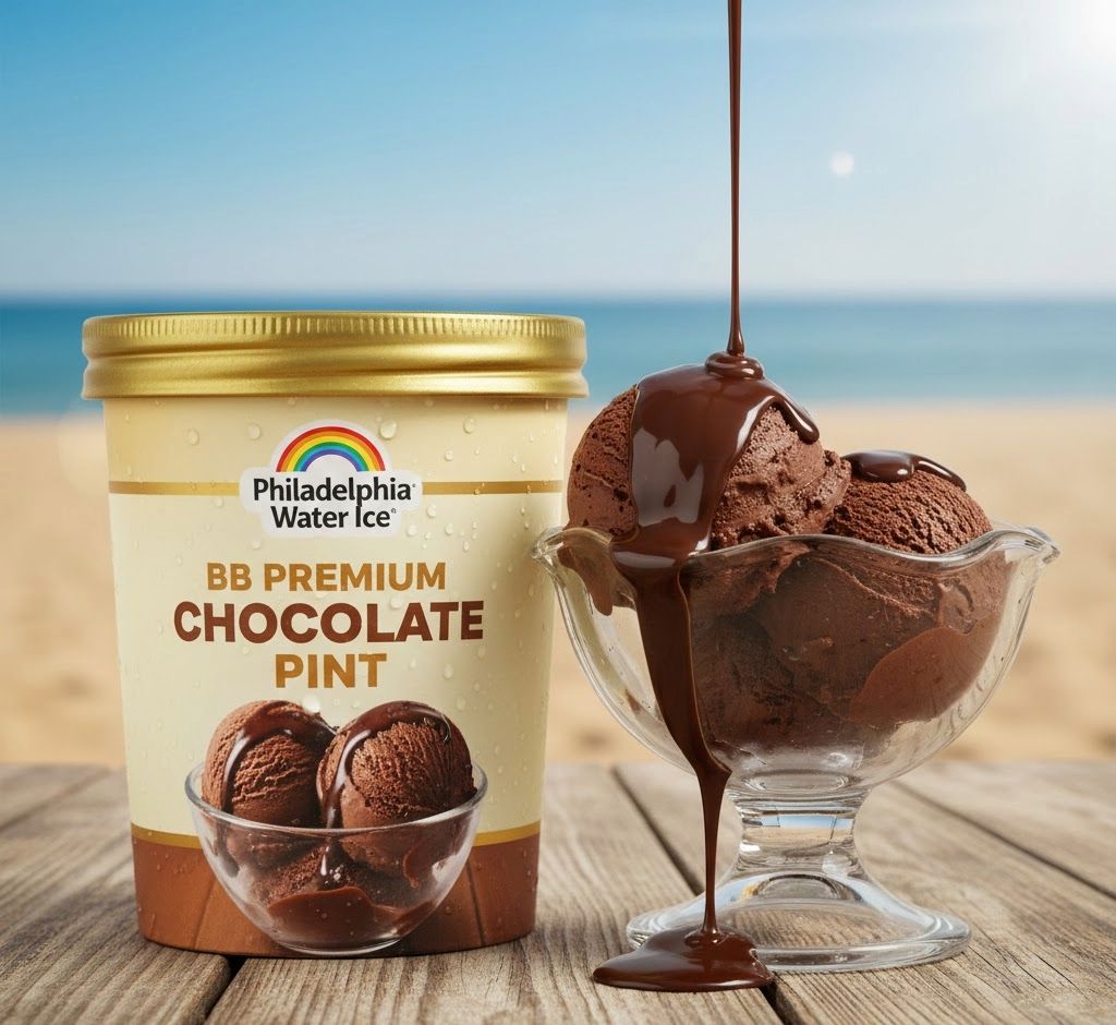 PHILADELPHIA WATER ICE:BB PREMIUM CHOCOLATE PINT