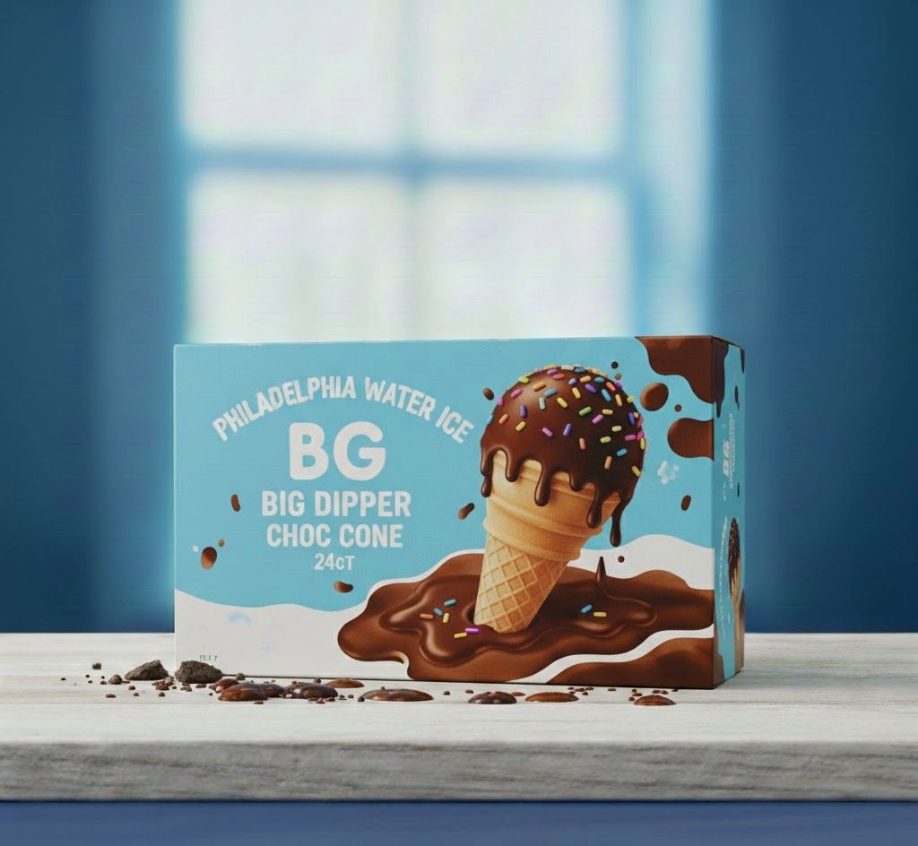 PHILADELPHIA WATER ICE:BIG DIPPER CHOC CONE 24CT