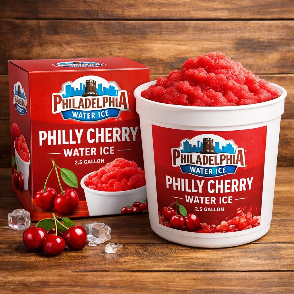 PHILADELPHIA WATER ICE:PHILLY CHERRY WATER ICE 2.5/GAL