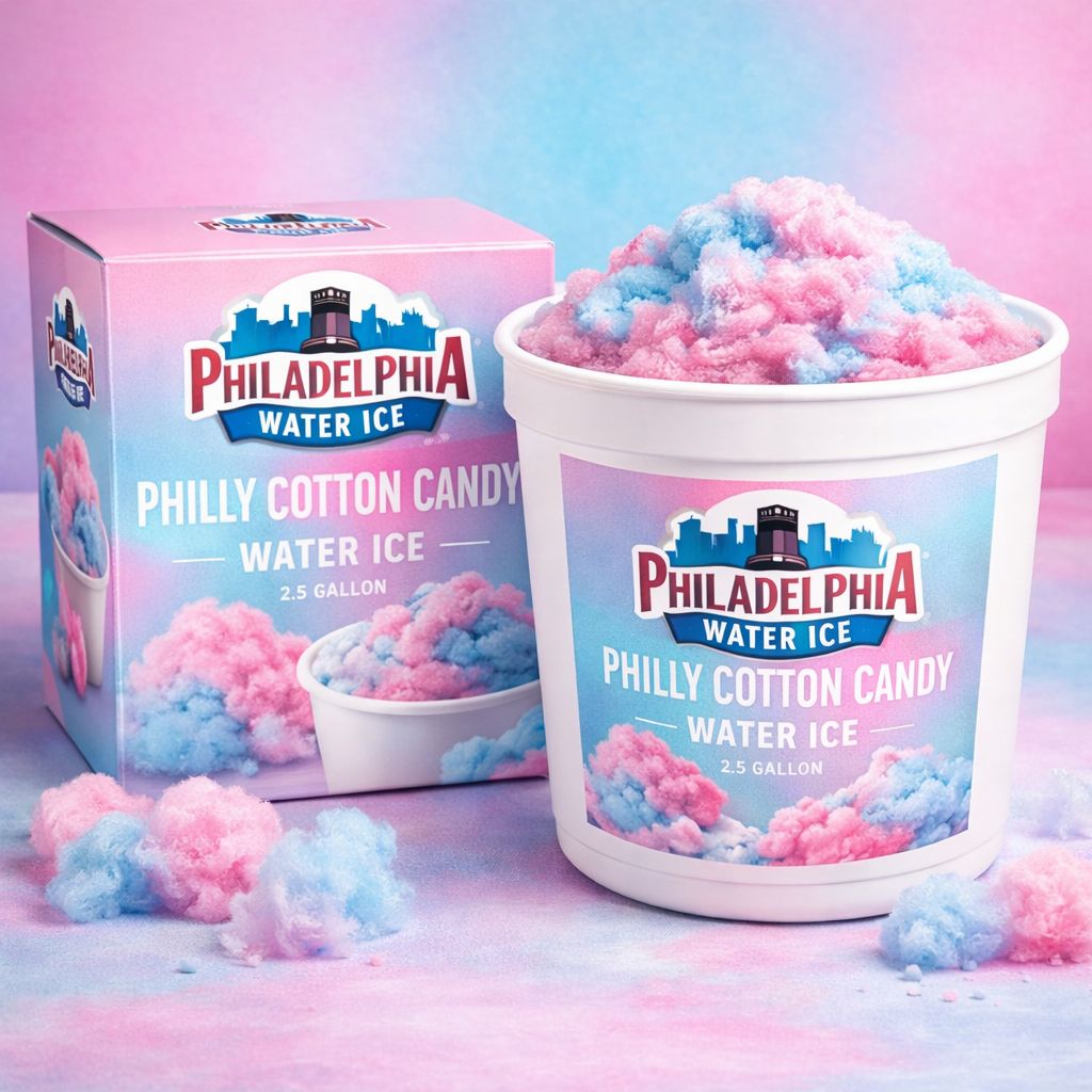 PHILADELPHIA WATER ICE:PHILLY COTTON CANDY WATER ICE 2.5/GAL