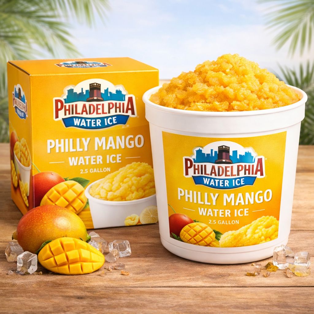 PHILADELPHIA WATER ICE:PHILLY MANGO WATER ICE 2.5/GAL