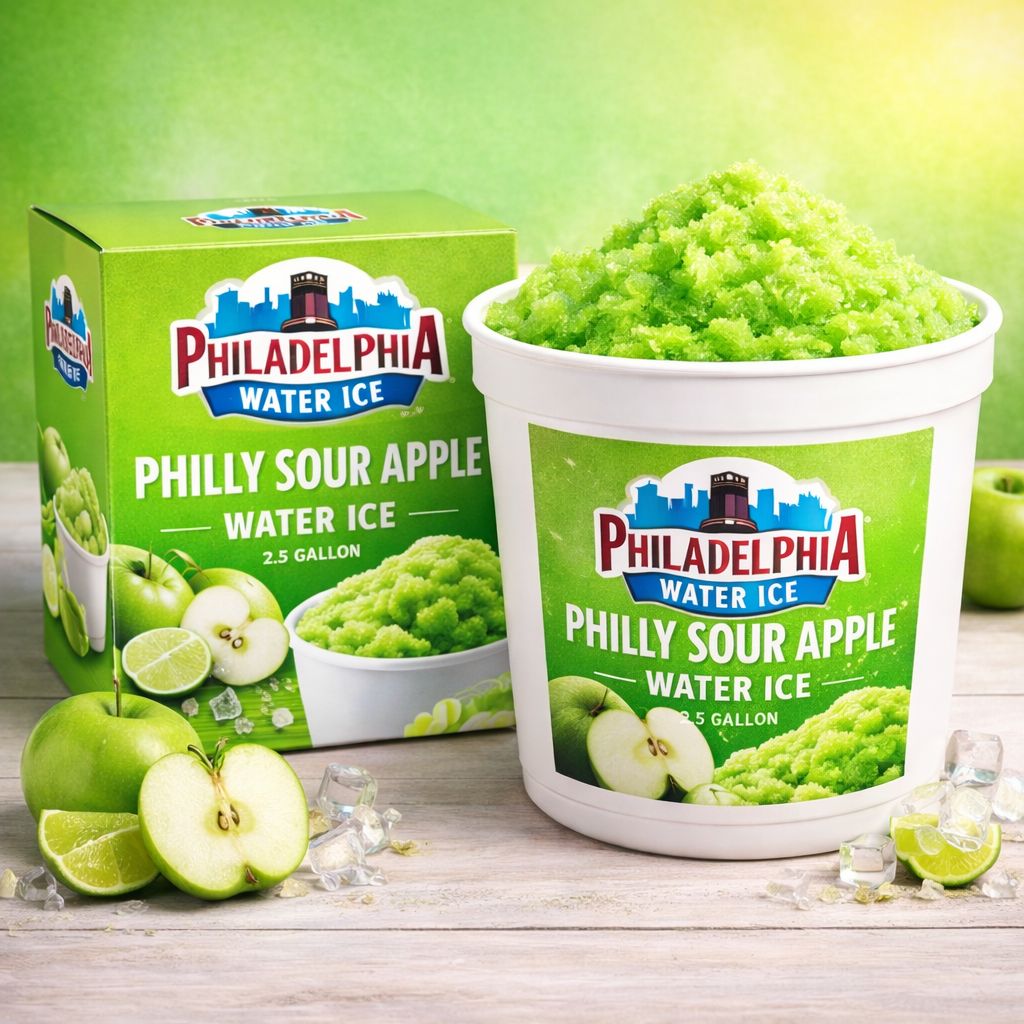 PHILADELPHIA WATER ICE:PHILLY SOUR APPLE WATER ICE 2.5/GAL