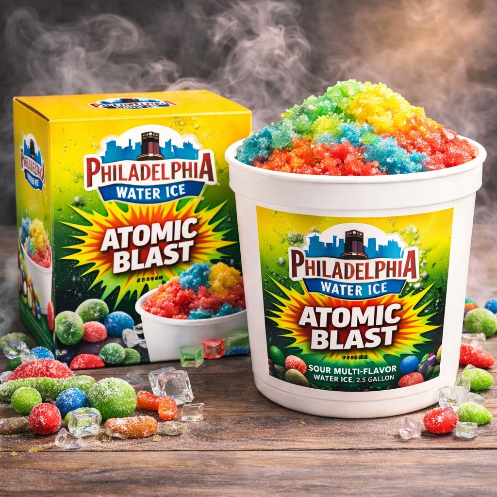 PHILADELPHIA WATER ICE:PWI 2.5GAL ATOMIC BLAST