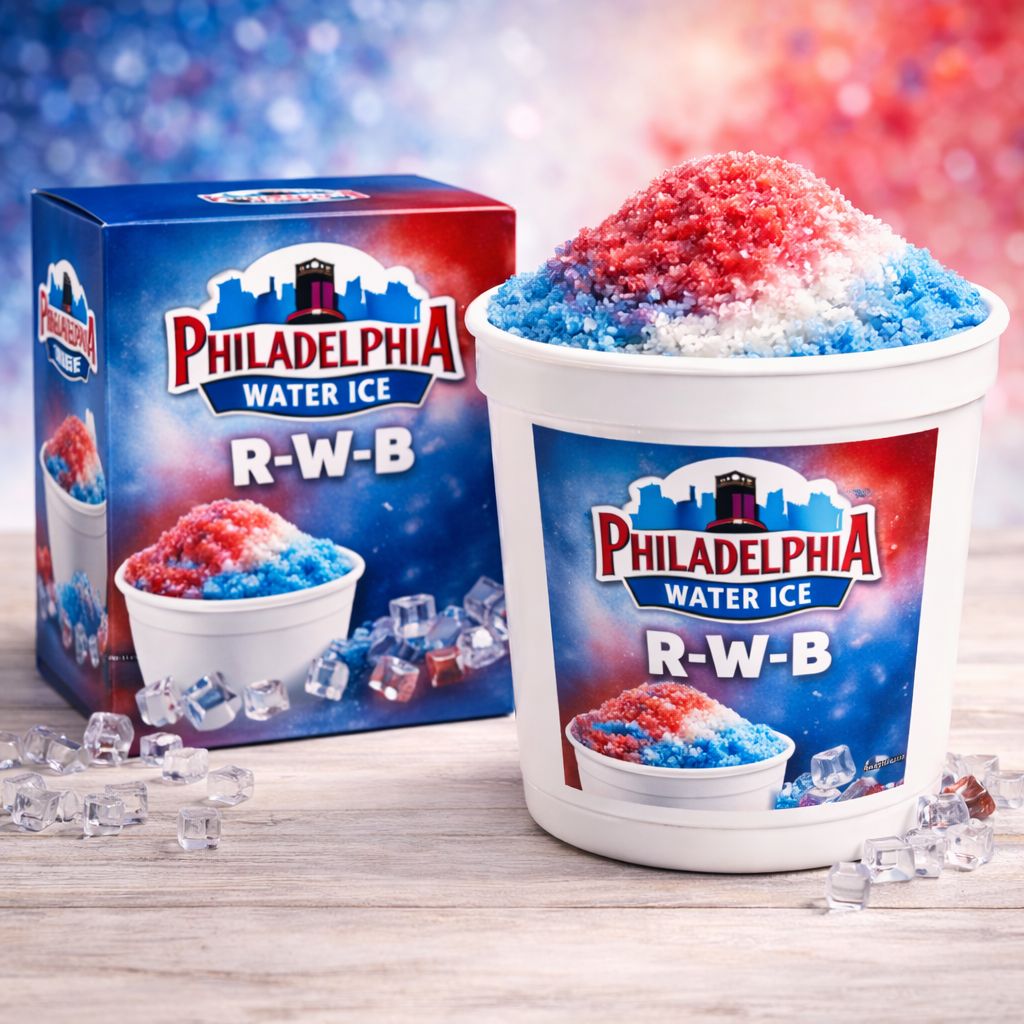 PHILADELPHIA WATER ICE:PWI 2.5GAL R-W-B