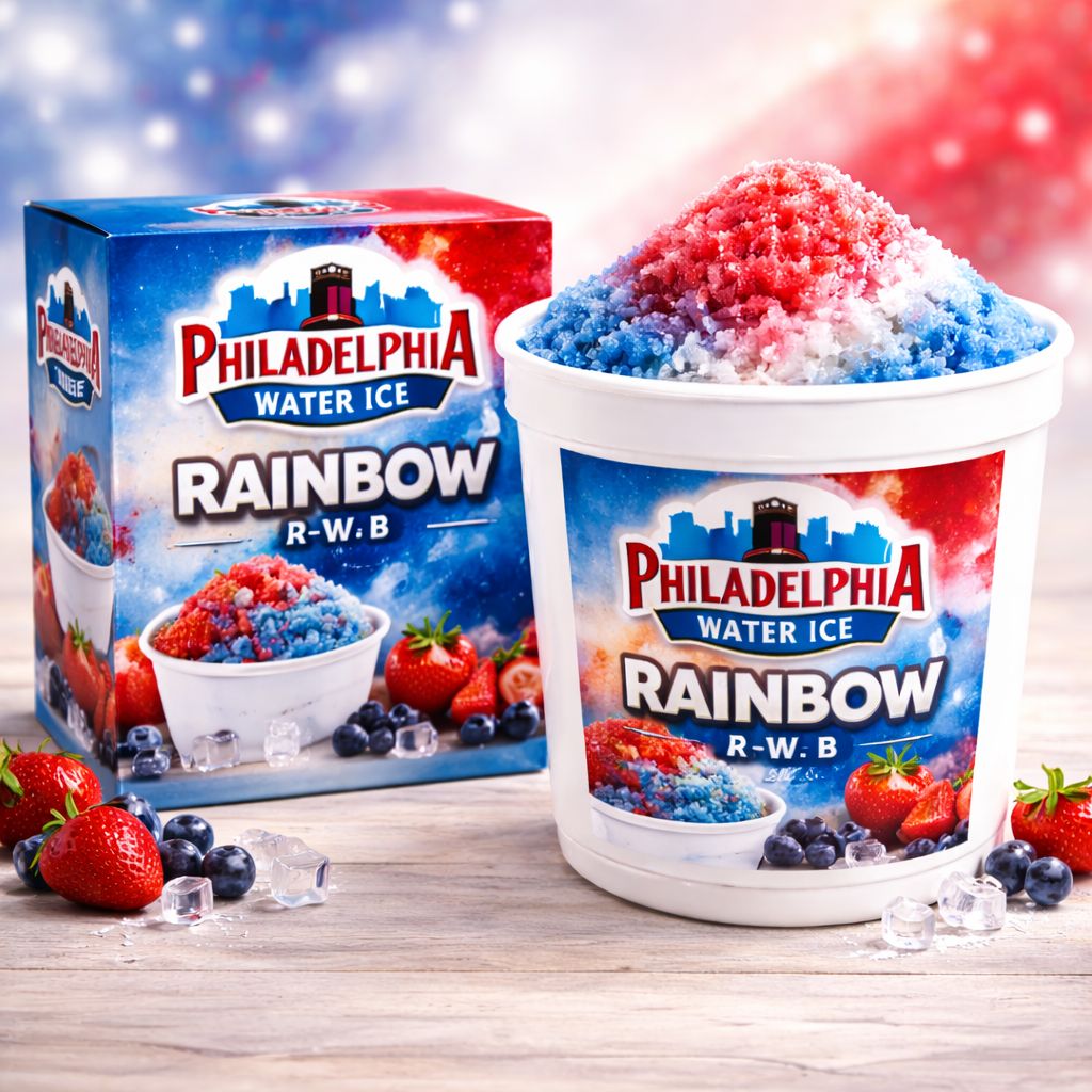 PHILADELPHIA WATER ICE:PWI 2.5GAL RAINBOW R-W-B PHILADELPHIA WATER ICE:PWI 2.5GAL RAINBOW R-W-B