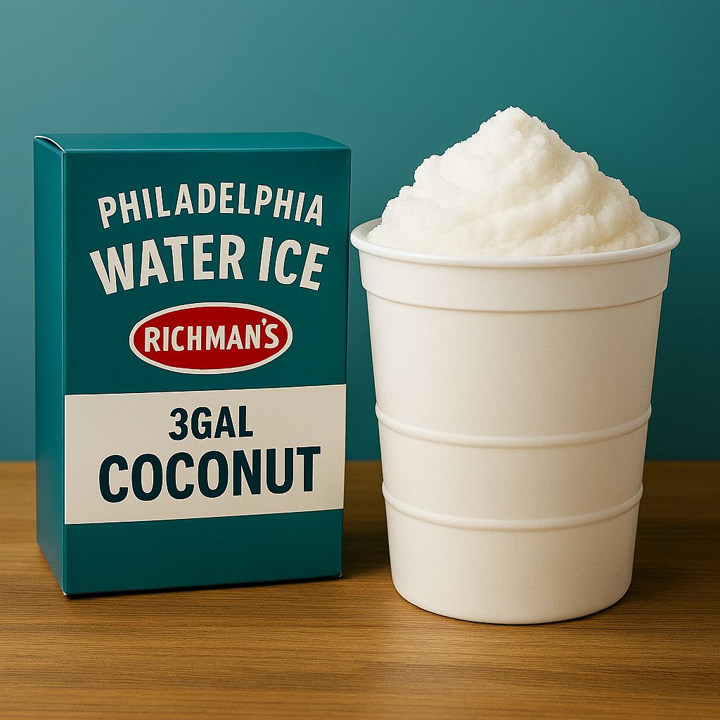 PHILADELPHIA WATER ICE:RICHMAN'S 3GAL COCONUT