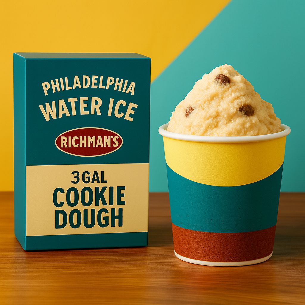 PHILADELPHIA WATER ICE:RICHMAN'S 3GAL COOKIE DOUGH