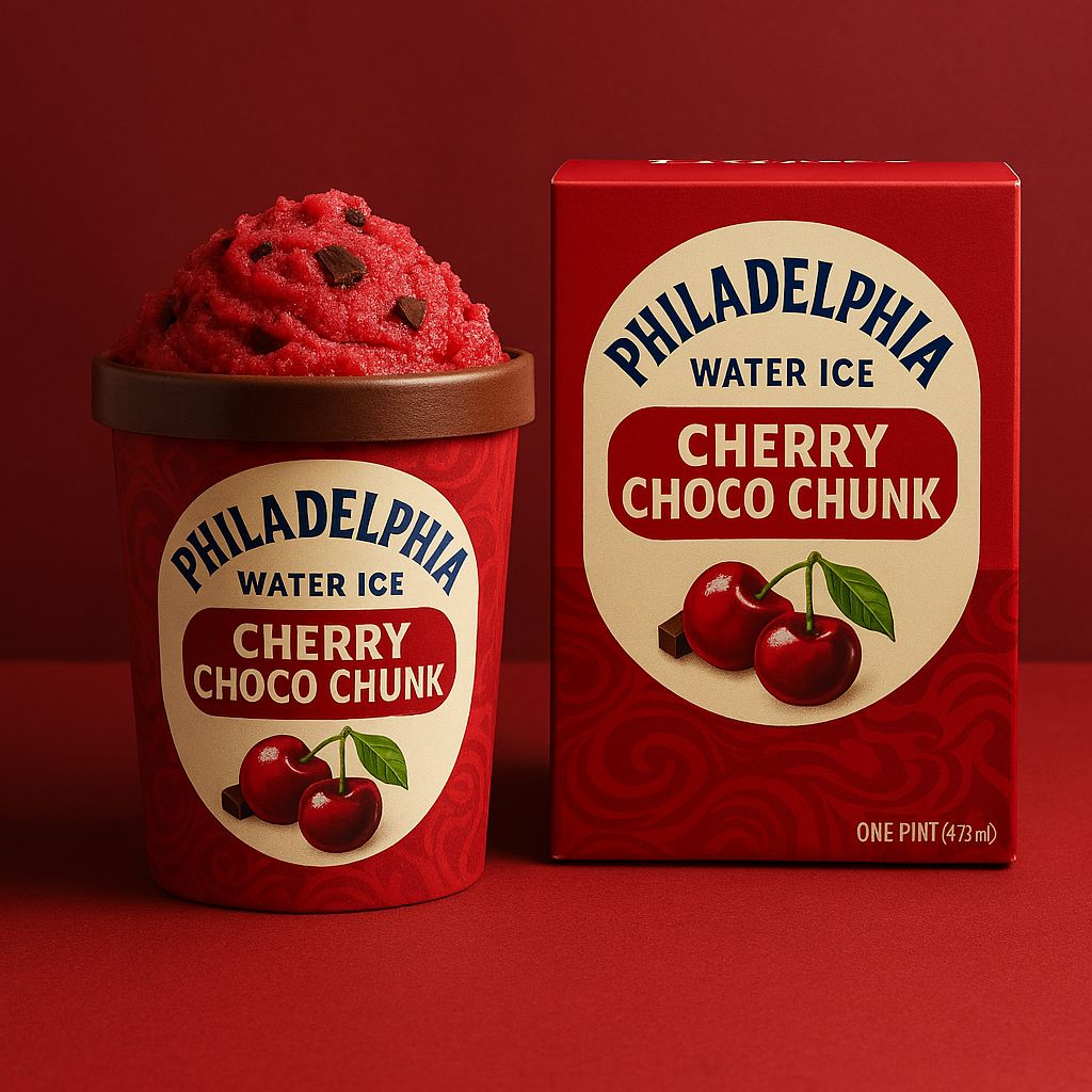 PHILADELPHIA WATER ICE:xBB CHERRY CHOCO CHUNK PINT