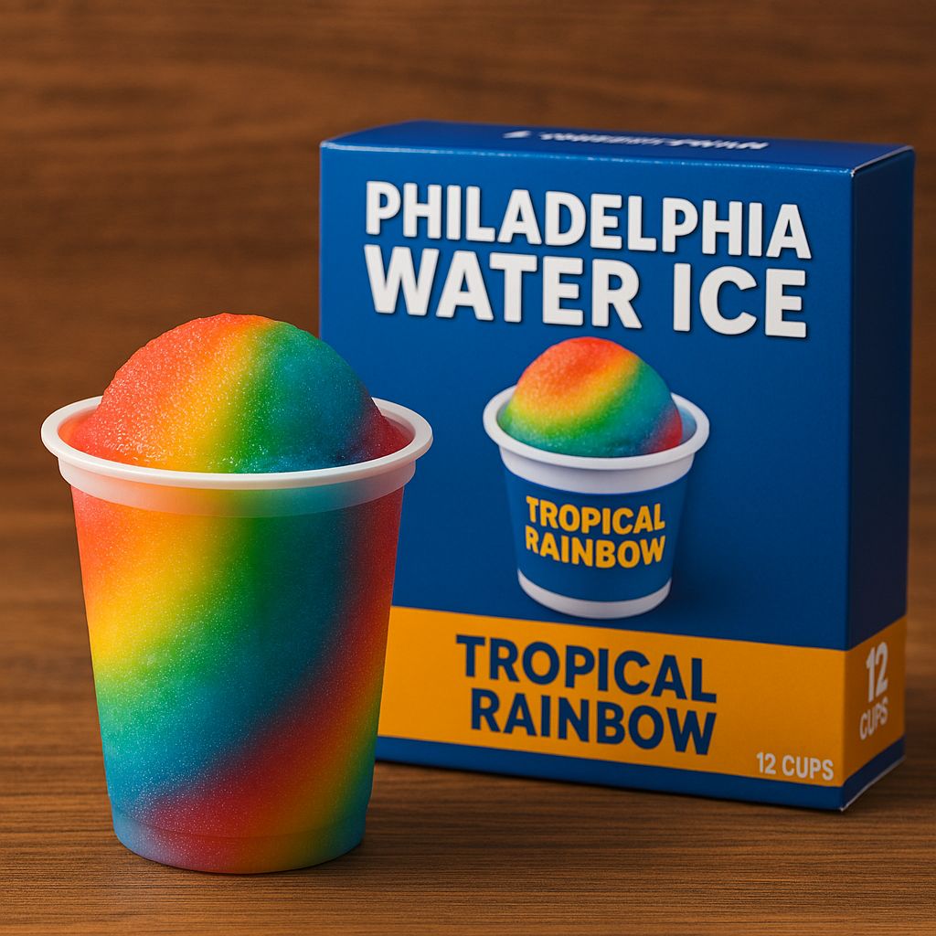 PHILADELPHIA WATER ICE:PWI 8OZ TROP RAINBOW 12CT