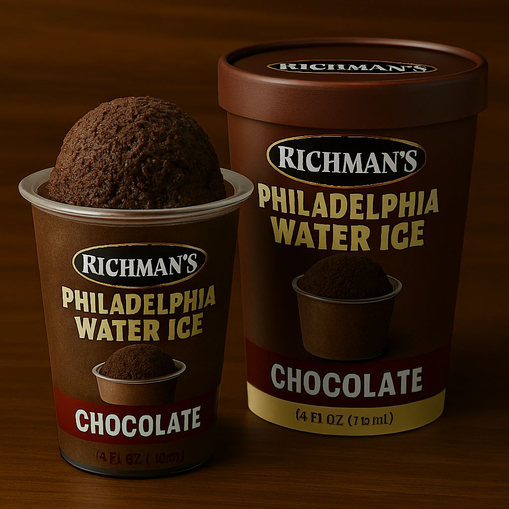 PHILADELPHIA WATER ICE:RICHMAN'S 14OZ CHOCOLATE