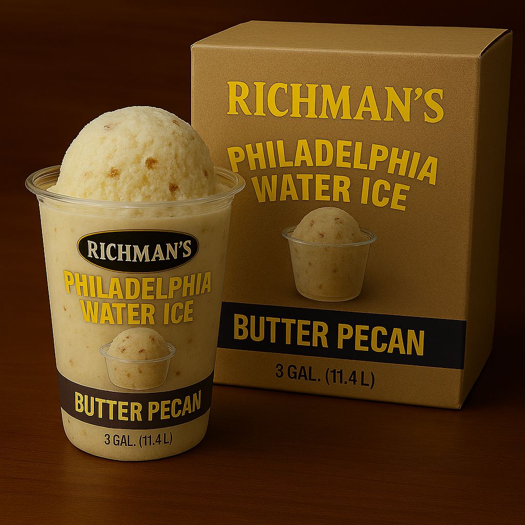 PHILADELPHIA WATER ICE:RICHMAN'S 3GAL BUTTER PECAN