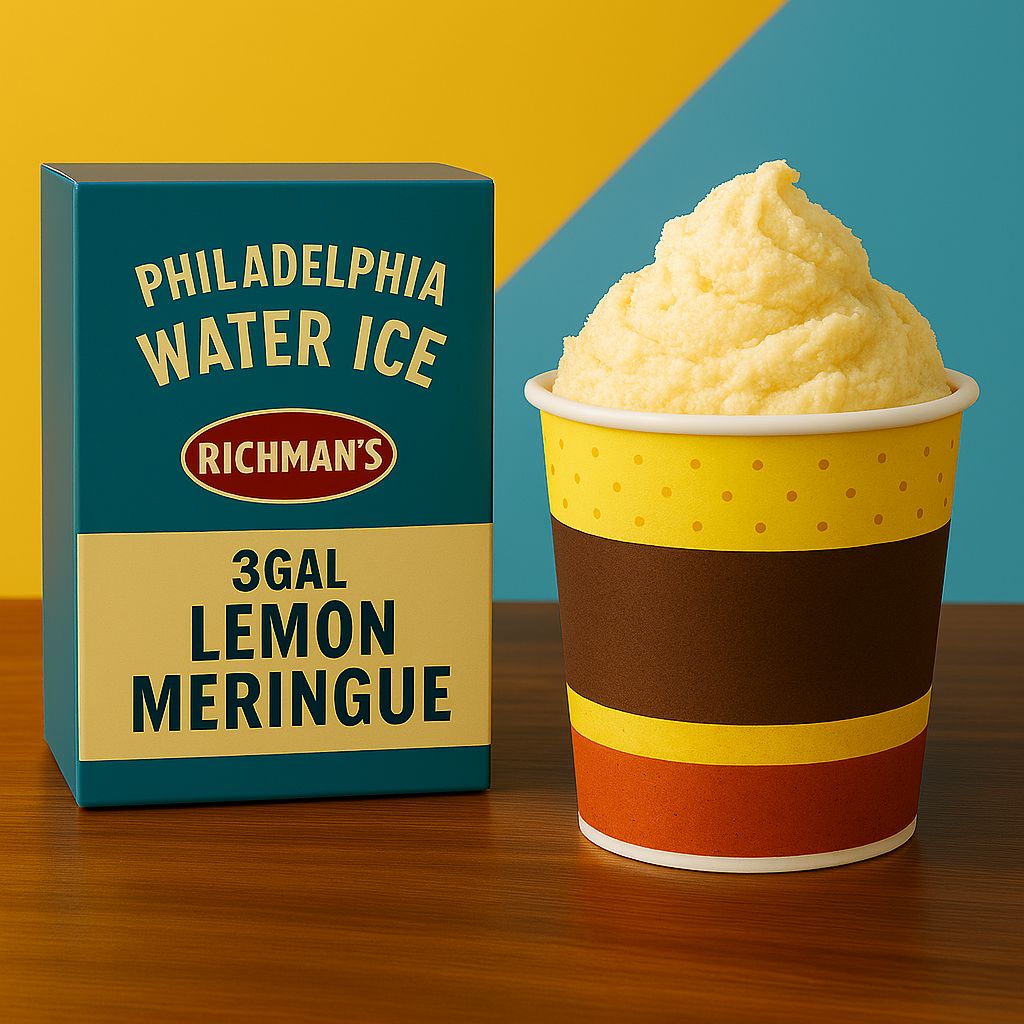 PHILADELPHIA WATER ICE:RICHMAN'S 3GAL LEMON MERINGUE