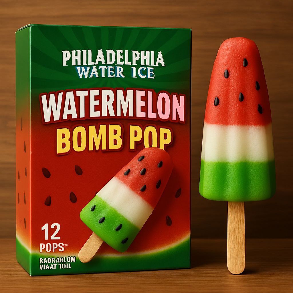 PHILADELPHIA WATER ICE:VBB WATERMELON BOMB POP 12CT