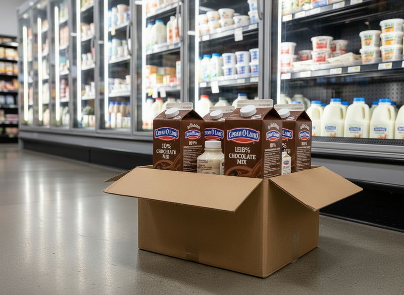 CREAM O LAND:LEIBY'S 10% CHOCOLATE MIX, 1 GAL / 4CT