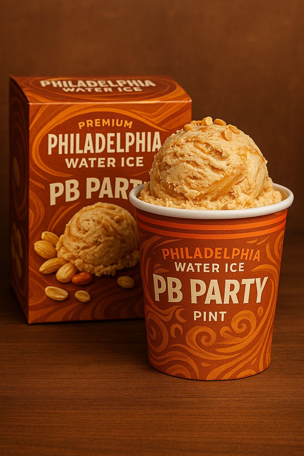 PHILADELPHIA WATER ICE:xBB PREMIUM PB PARTY PINT