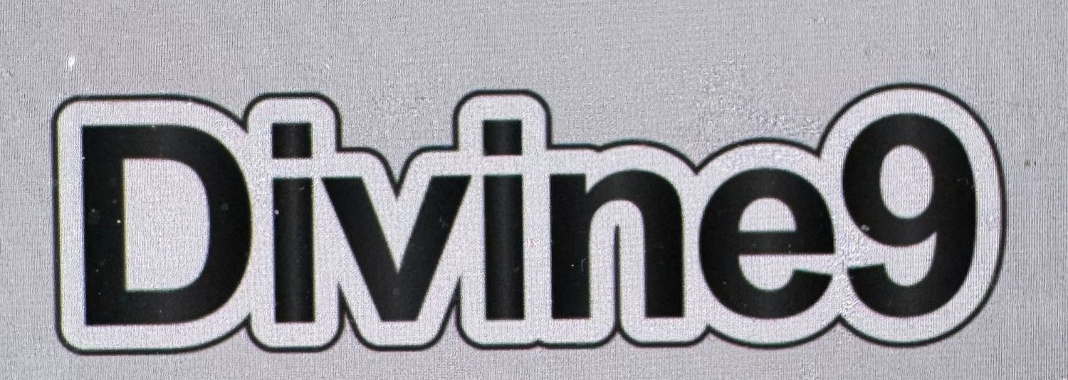 Divine9 Black Nickel Wordmark Pin