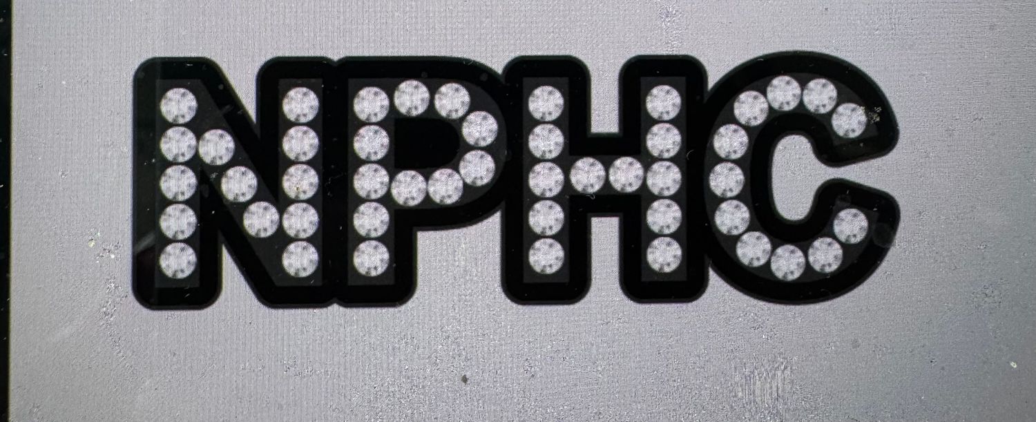 NPHC Rhinestone Black Nickel Pin