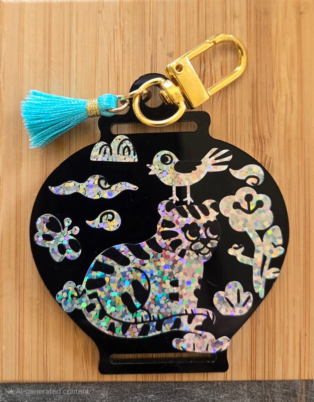 Moon Jar Mother-of-Pearl Keyring DIY Kit