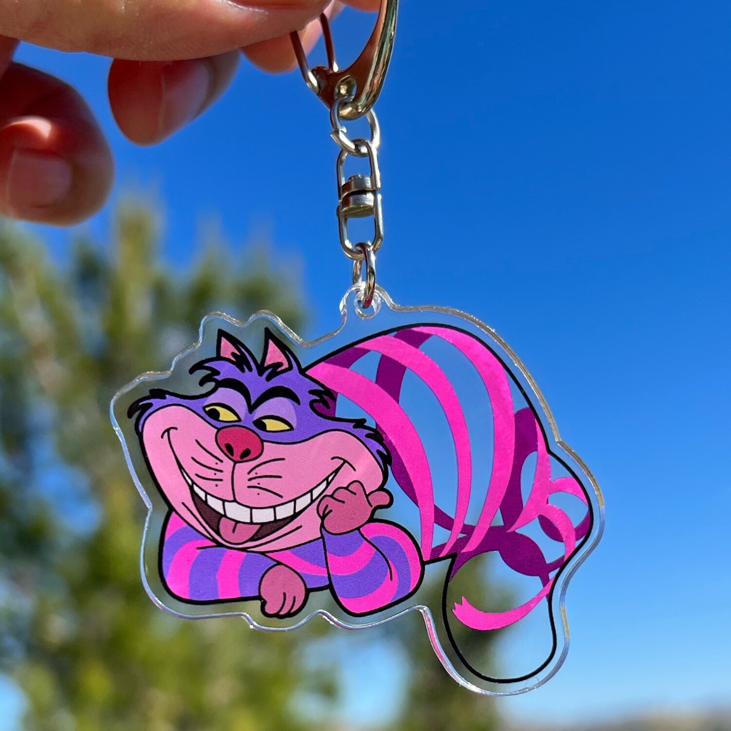 Disappearing Cat Keychain Clip