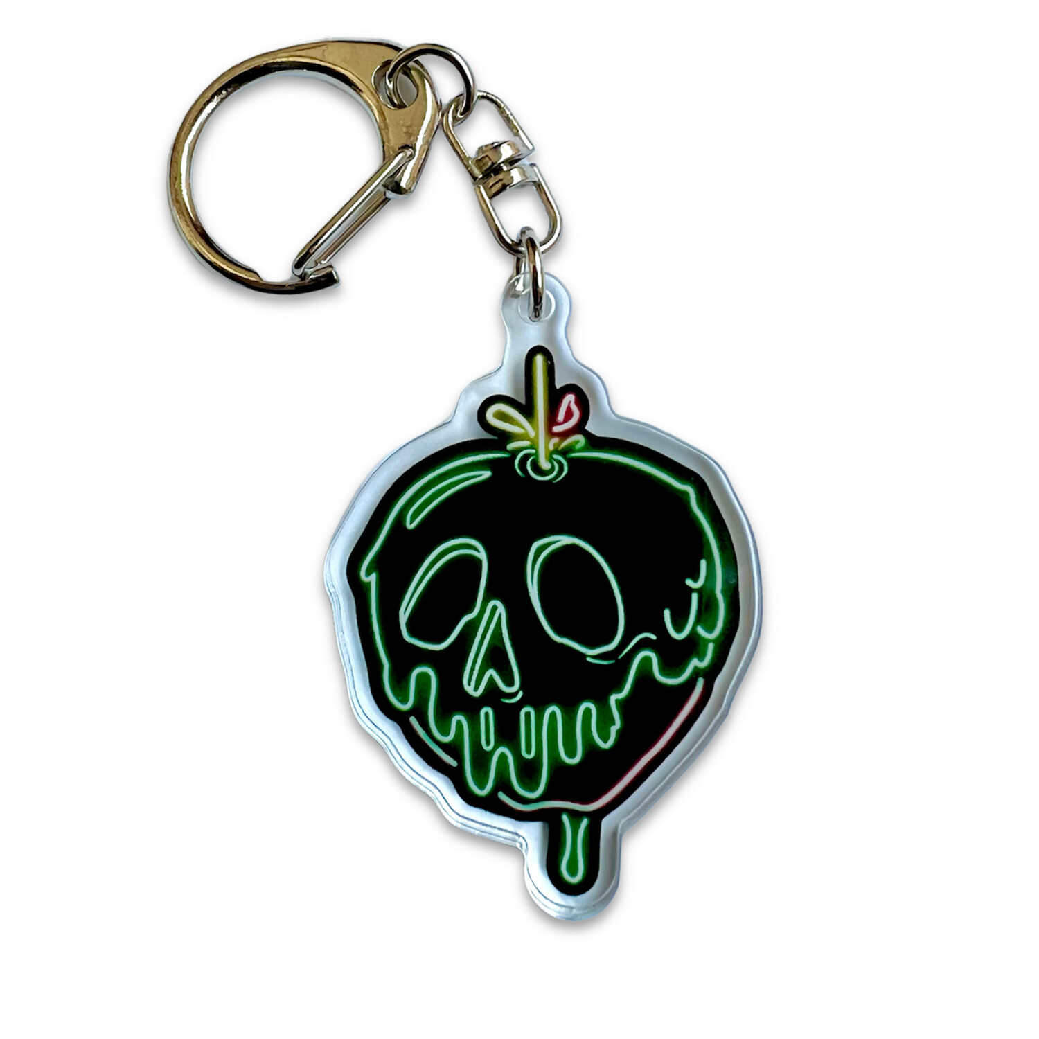 Neon Poison Apple Bag/Key Clip