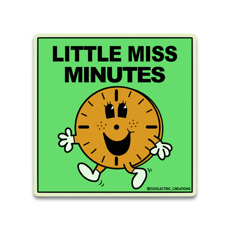 Little Miss Minutes Glow Sticker