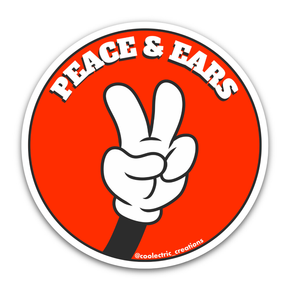 Peace & Ears Sticker