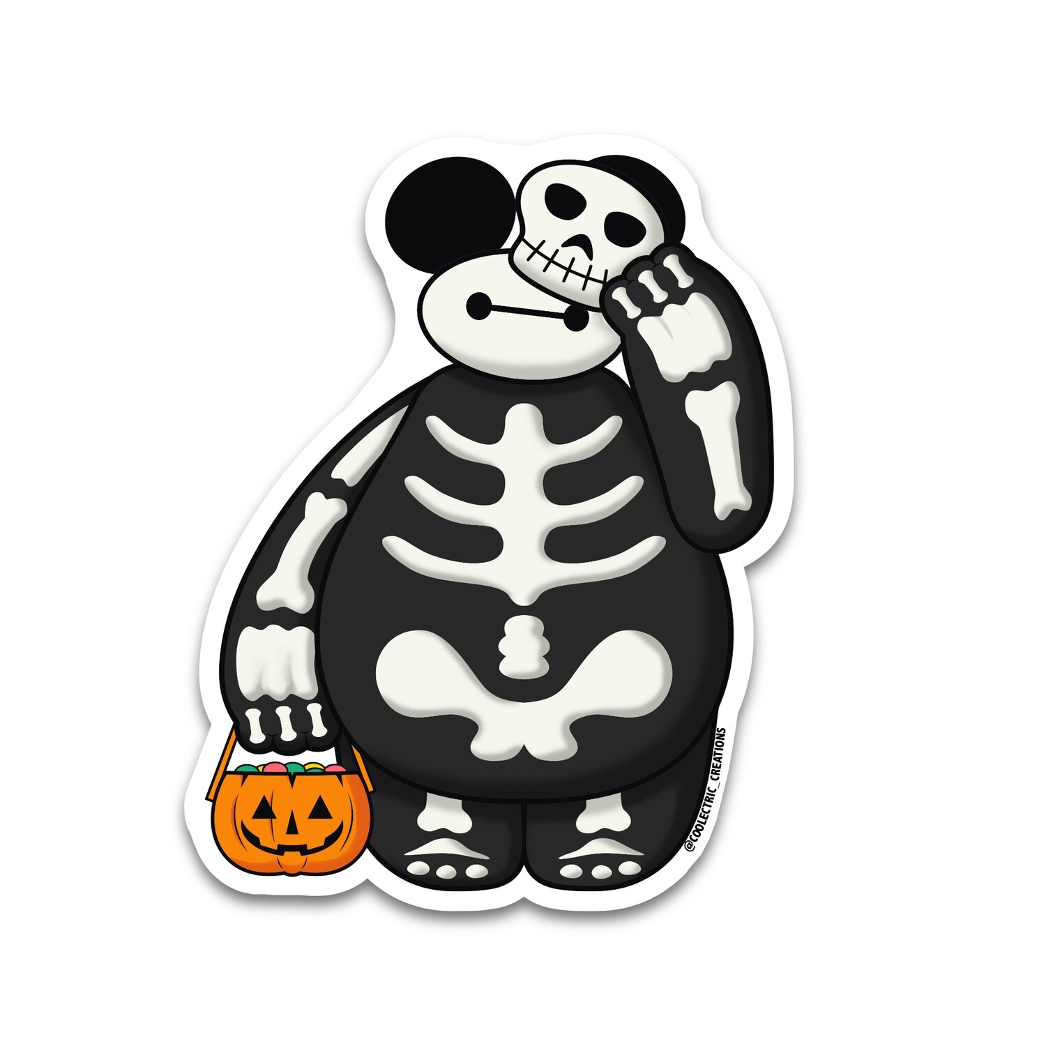 Skeleton Baymax Sticker