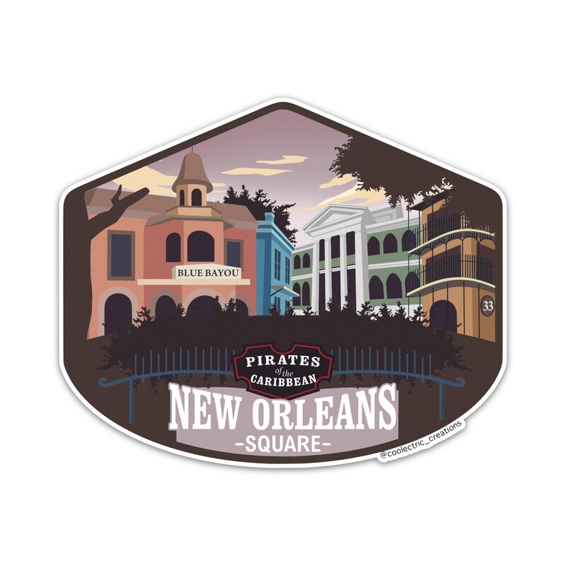 New Orleans Square Travel Sticker
