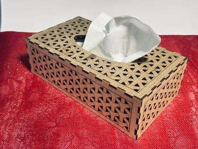 Cache boîte Kleenex en bois Finition orange