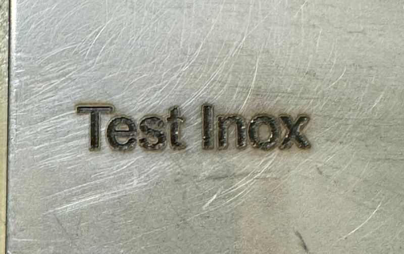 Marquage laser acier inox, Sevy Créations Bois